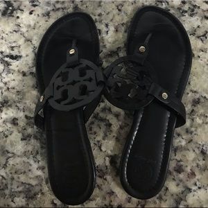 Women’s 9.5 Black Tory Burch Miller Sandals